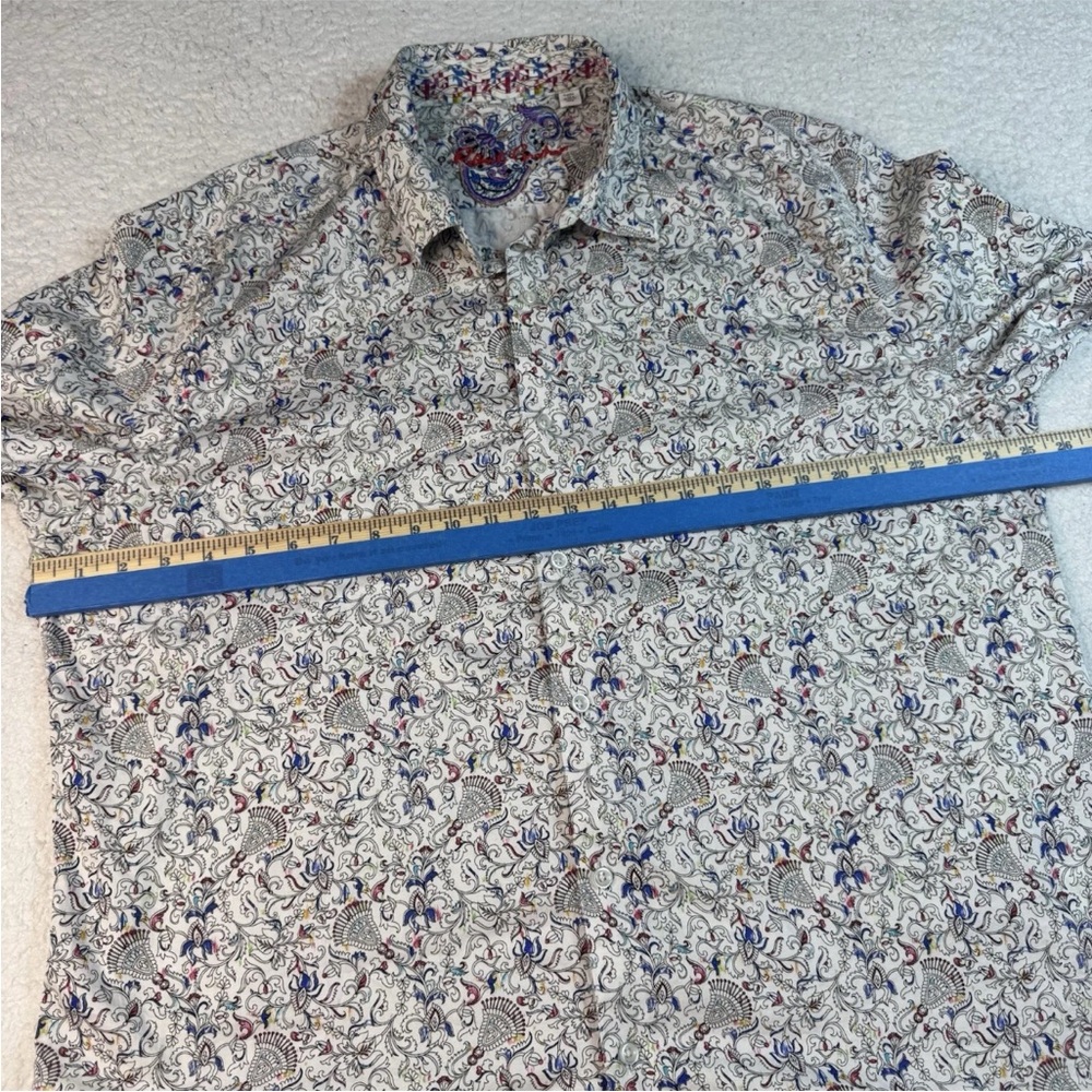 ROBERT GRAHAM Floral‎ Paisley Medallion White Flip Cuff Men's Shirt 2XL - Picture 7 of 8